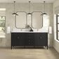 James Martin Vanities Myrrin 72" Vanity in Carbon Oak with Single Hole 3 cm White Zeus Quartz Top & Backsplash, , large