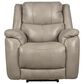 HomeStretch Galaxy Leather Power Recliner in Mushroom, , large