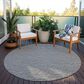 Dalyn Rug Company Laidley 10" Round Grey Indoor/Outdoor Area Rug, , large