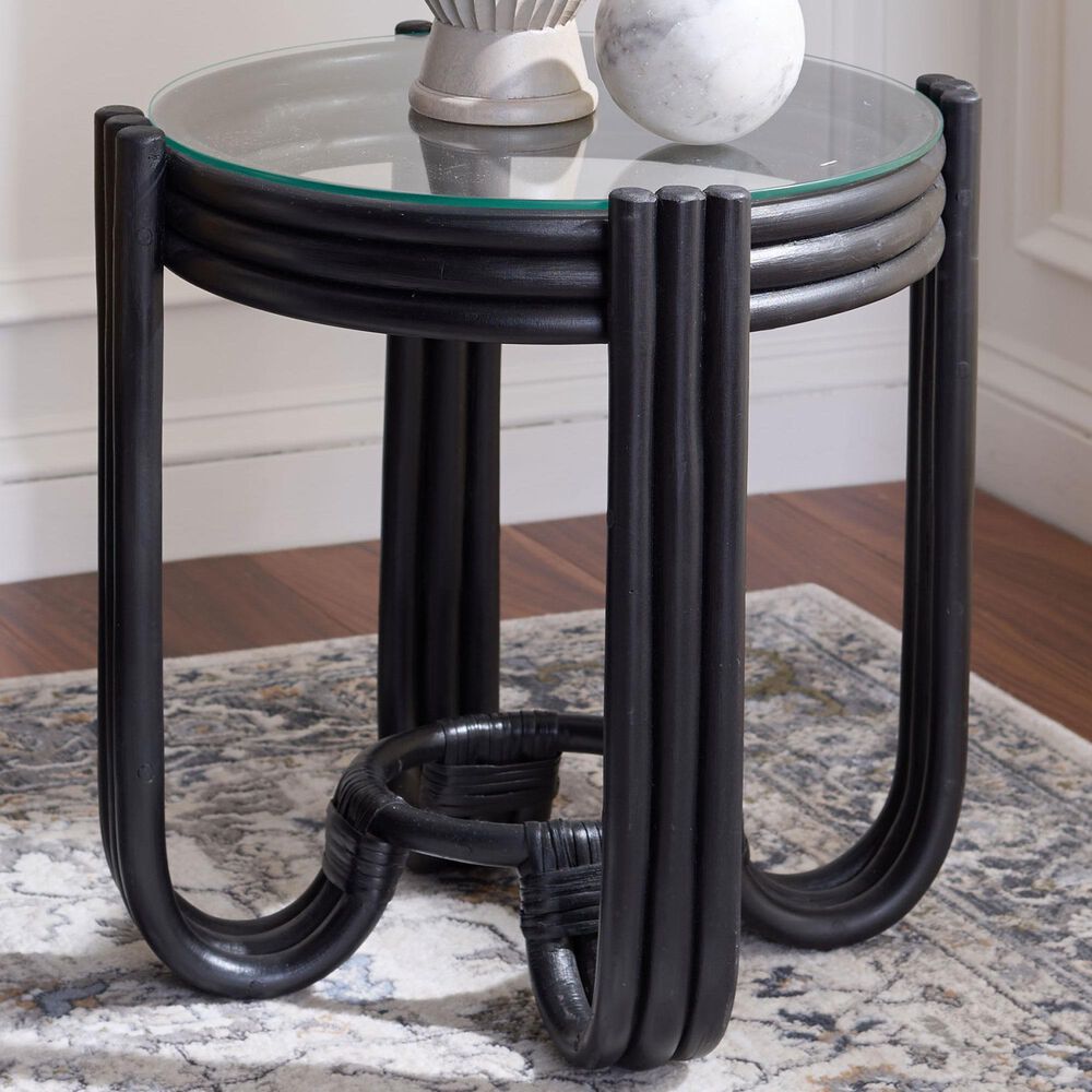 Safavieh Bilian Round Accent Table in Black, , large