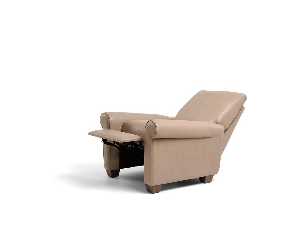 American Leather Sutton Leather Chair in Titan Champagne, , large