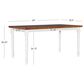 Linon Home Decor Willow Dining Table in Honey Brown and Vanilla White - Table Only, , large