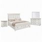 Riva Ridge Caraway 4 Piece King Storage Bedroom Set in Aged Ivory and Brown with USB Ports, , large
