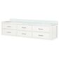 Lexora Home Castor 80" Double Bathroom Vanity in White with 2 cm White Quartz Top and Rectangular Sinks, , large
