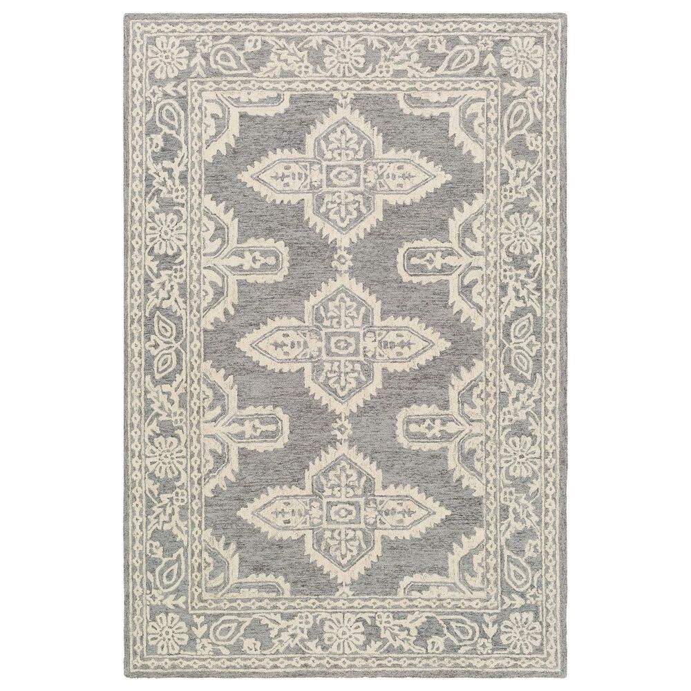 Surya Granada GND-2302 2' x 3' Medium Gray and Beige Scatter Rug, , large