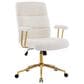 Rta Products Llc Elegant Textured Boucle Office Chair with Padded Arms in White, , large