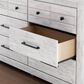 Ashley Makidern 6-Drawer Dresser and Mirror in Whitewash, , large