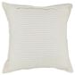 Chanasaya 20" Square Textured Patchwork Throw Pillow in Ivory, , large
