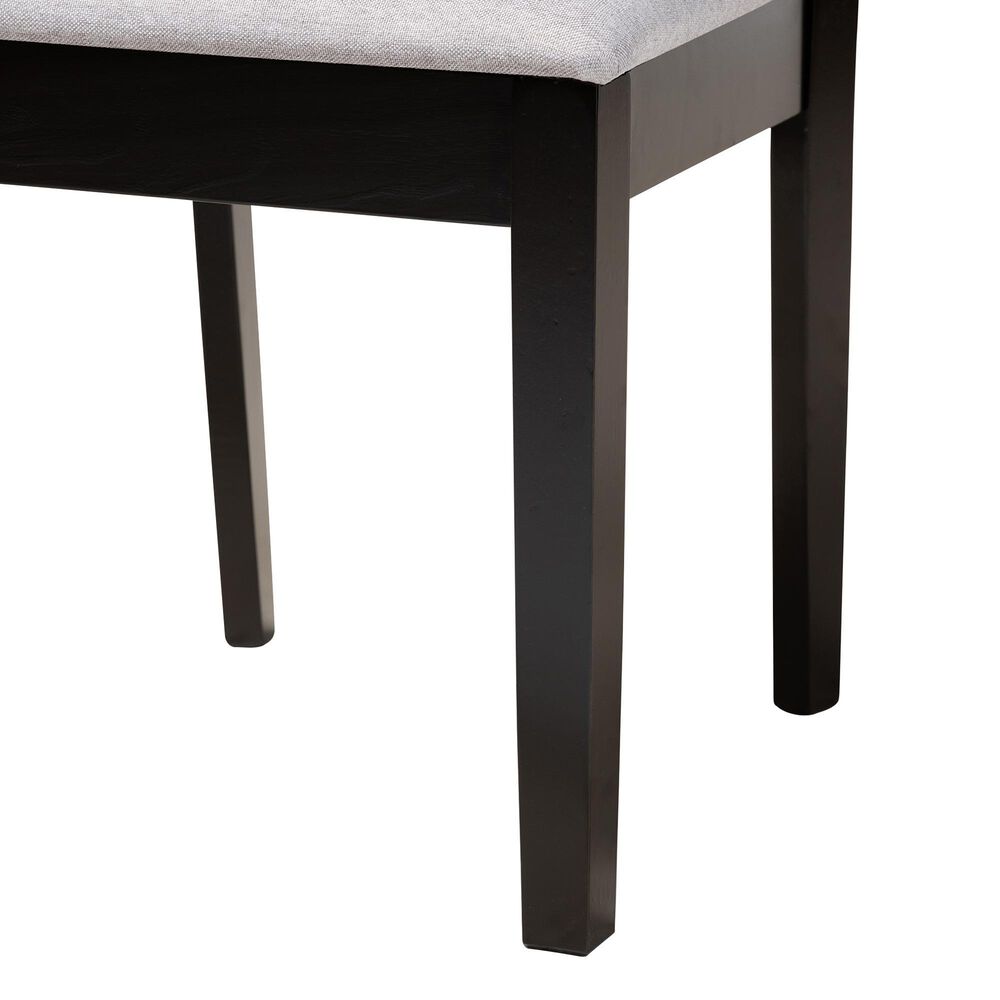 Baxton Studio Jackson Side Chair with Grey Cushion in Espresso Brown (Set of 4), , large