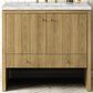 James Martin Vanities Hudson 36" Single Bathroom Vanity in Light Natural Oak with 3 cm Victorian Silver Quartz Top and Rectangular Sink, , large