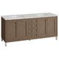 James Martin Vanities Chicago 72" Double Bathroom Vanity in Whitewashed Walnut with 3 cm Victorian Silver Quartz Top and Rectangular Sinks, , large