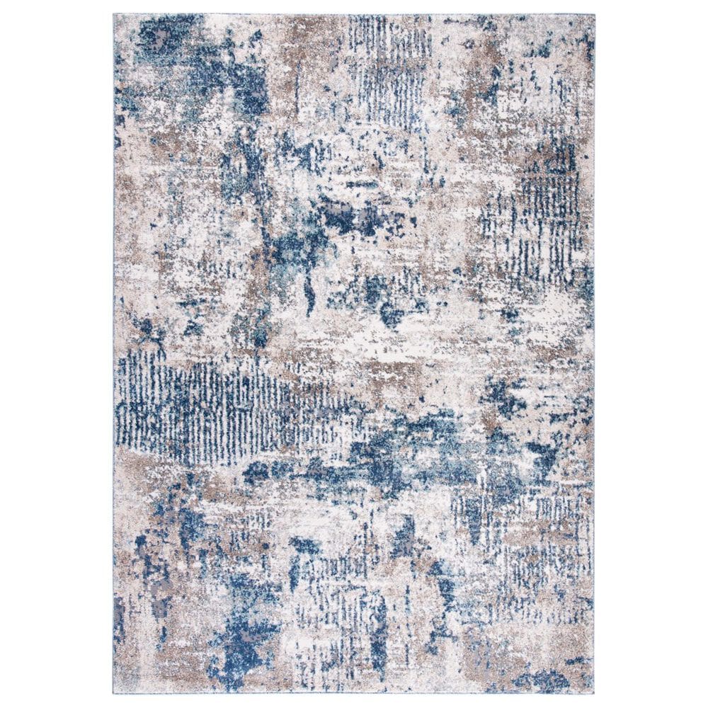Safavieh Aston ASN712F 3" x 5" Gray and Navy Area Rug, , large