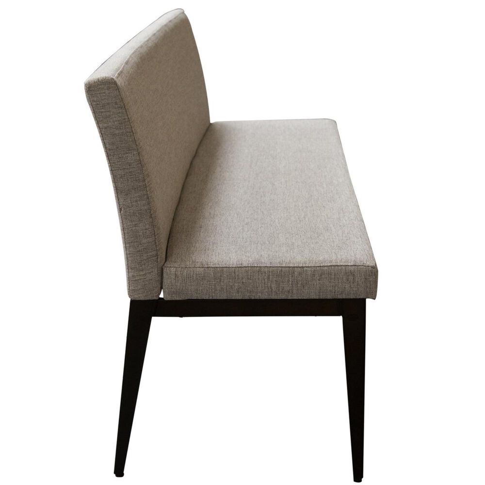 Amisco Parade Upholstered Dining Bench in Oxidado and Shiitake