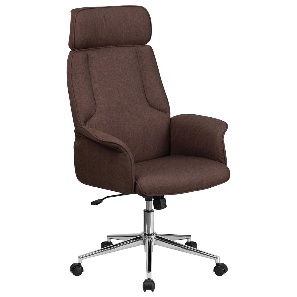 Flash Furniture Executive Swivel Chair in Brown, , large