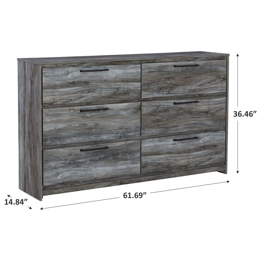 Signature Design by Ashley Baystorm 6 Drawer Dresser in Smoke Gray, , large