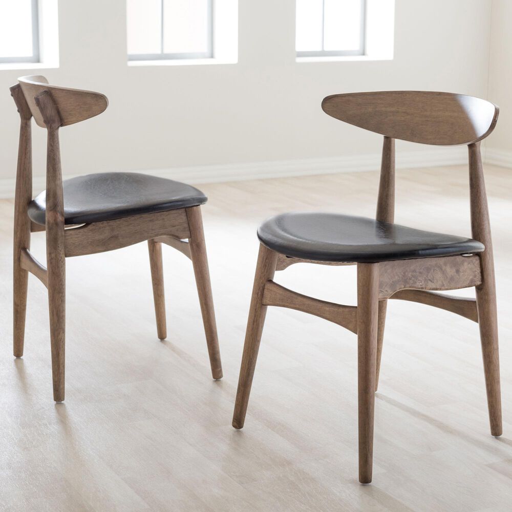 Baxton Studio Edna Side Chair in Light Brown (Set of 2), , large