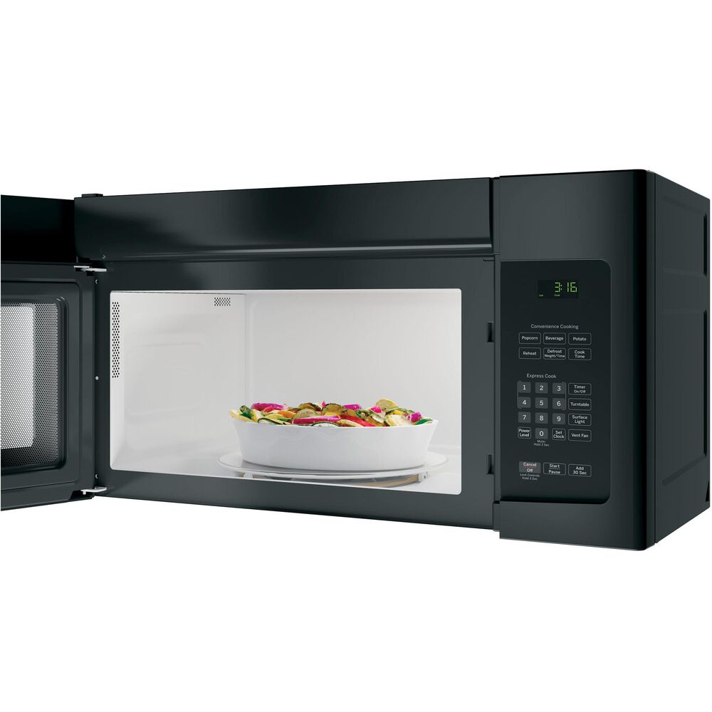GE Appliances 1.6 Cu. Ft. Over The Range Microwave Oven with Recirculating Venting in Black, , large