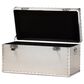 Baxton Studio Serge Storage Trunk in Silver, , large