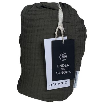 Pem America Organic Throw Blanket in Olive Green, , large