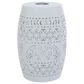 Hearth and Haven Outdoor Side Table with Built-In Solar Battery in White, , large