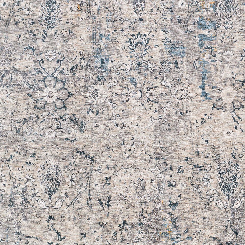 Surya Cardiff CDF-2300 Light Gray, Charcoal, Light Beige, Tan and Dark Blue 5'3" Round Area Rug, , large