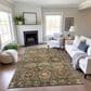 Dalyn Rug Company Silk Road Fern, Olive, Copper, Gold, Paprika, Ivory and Beige 10" x 14" Area Rug, , large