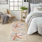 Nourison Aloha ALH24 2"3" x 8" Ivory and Multicolor Indoor/Outdoor Runner, , large