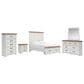 Ashley Savonport 5 Piece Full Storage Bedroom Set in White and Brown, , large