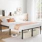 Hearth and Haven King Heavy Duty Metal Bed Frame in Black, , large