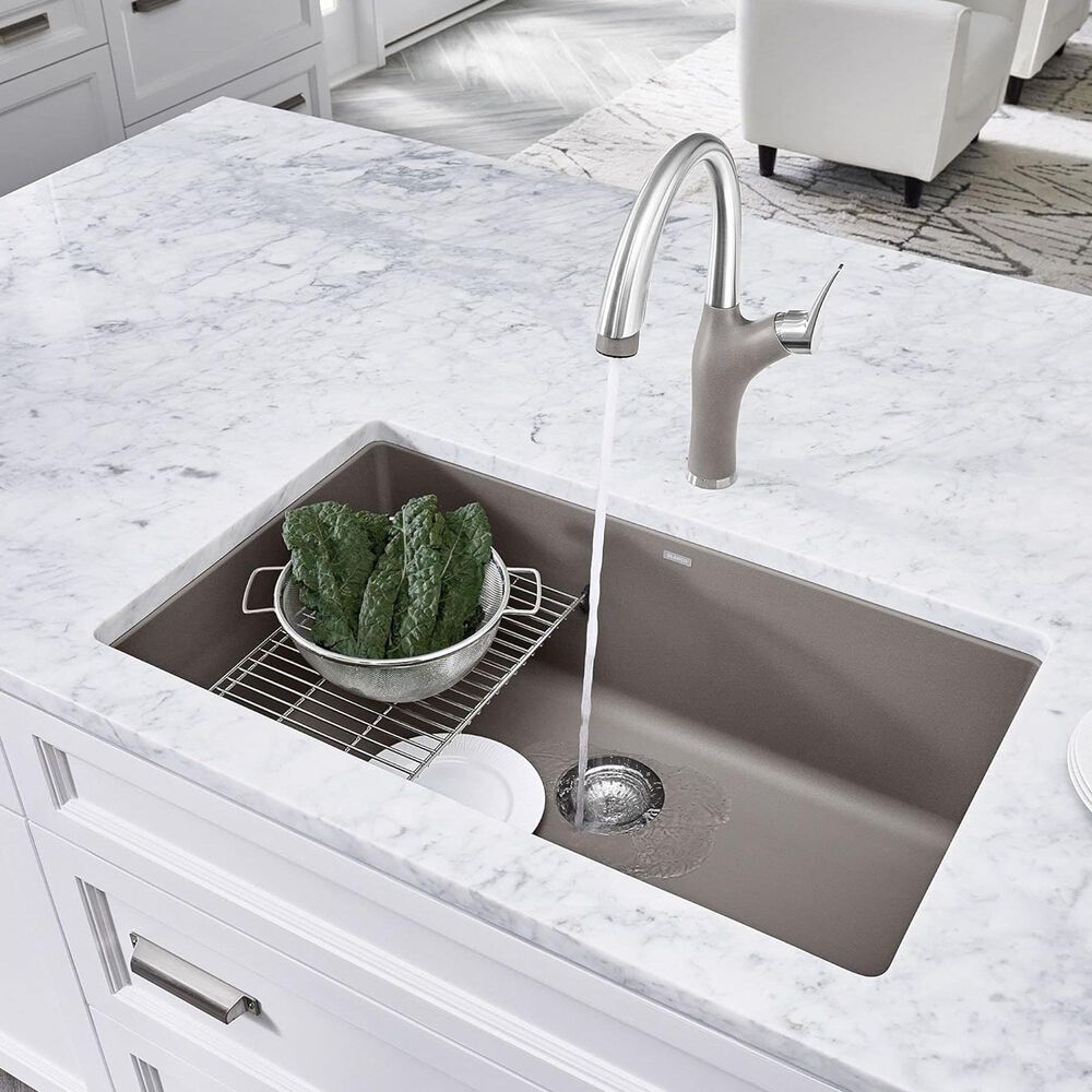Blanco Precis 32&quot; Super Single Bowl Kitchen Sink in Truffle, , large