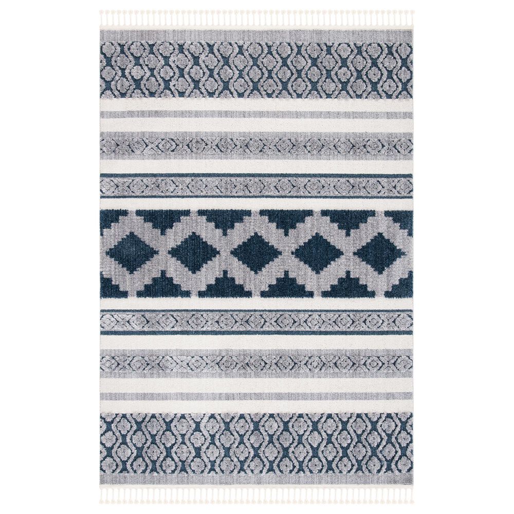 Safavieh Marrakesh 6"6" x 9" Ivory and Blue Area Rug, , large