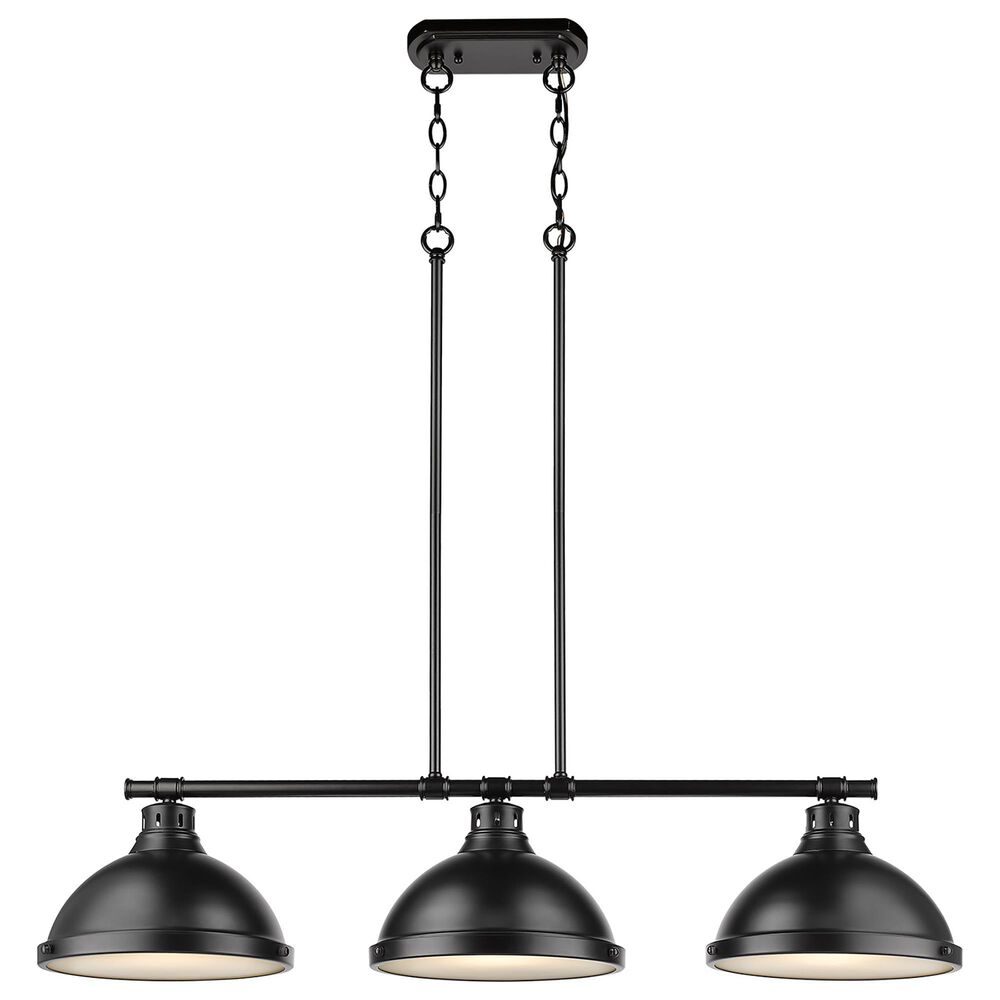 Golden Lighting Duncan 3-Light Linear Pendant in Matte Black, , large