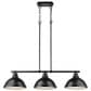Golden Lighting Duncan 3-Light Linear Pendant in Matte Black, , large