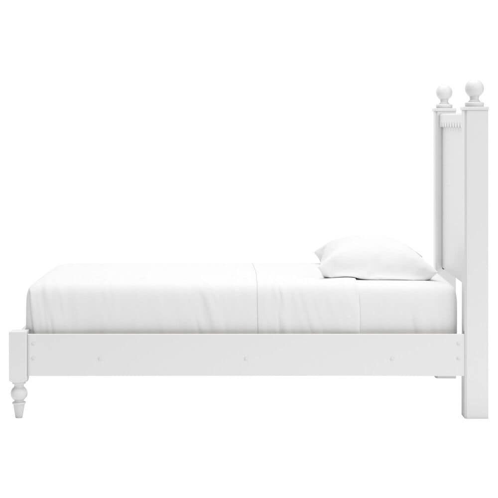 Ashley Mollviney Twin Panel Bed in Matte White, , large