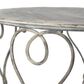 Hearth and Haven Outdoor Round Side Table with Heart Scroll Design in Gray, , large