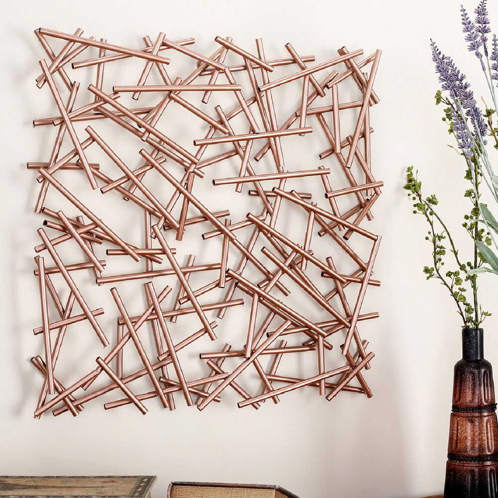 Maple and Jade 20&quot; x 20&quot; Wall Decor in Copper &#40;Set of 2&#41;, , large