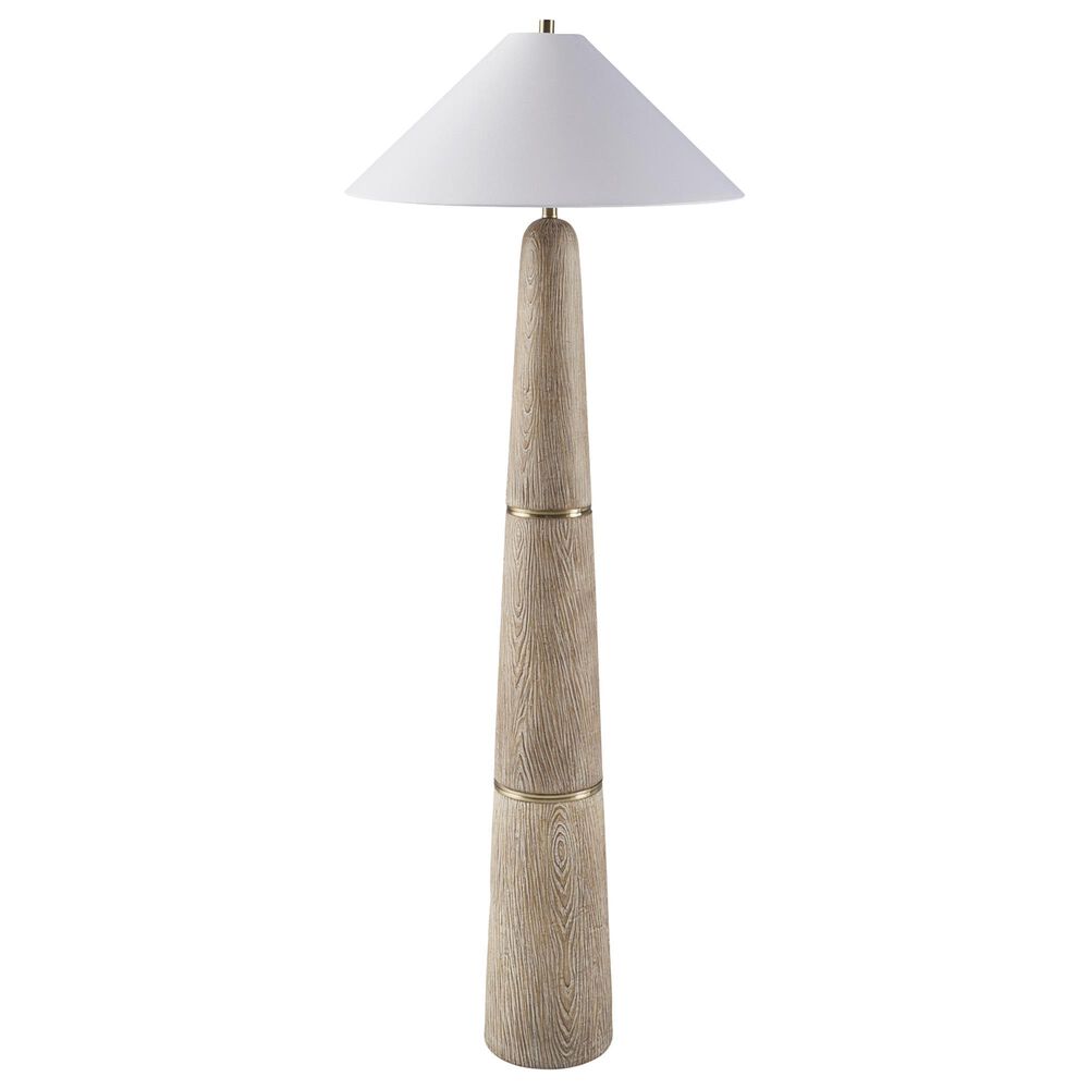 Ashley Gasparleigh Poly Floor Lamp in Brown and Gold, , large