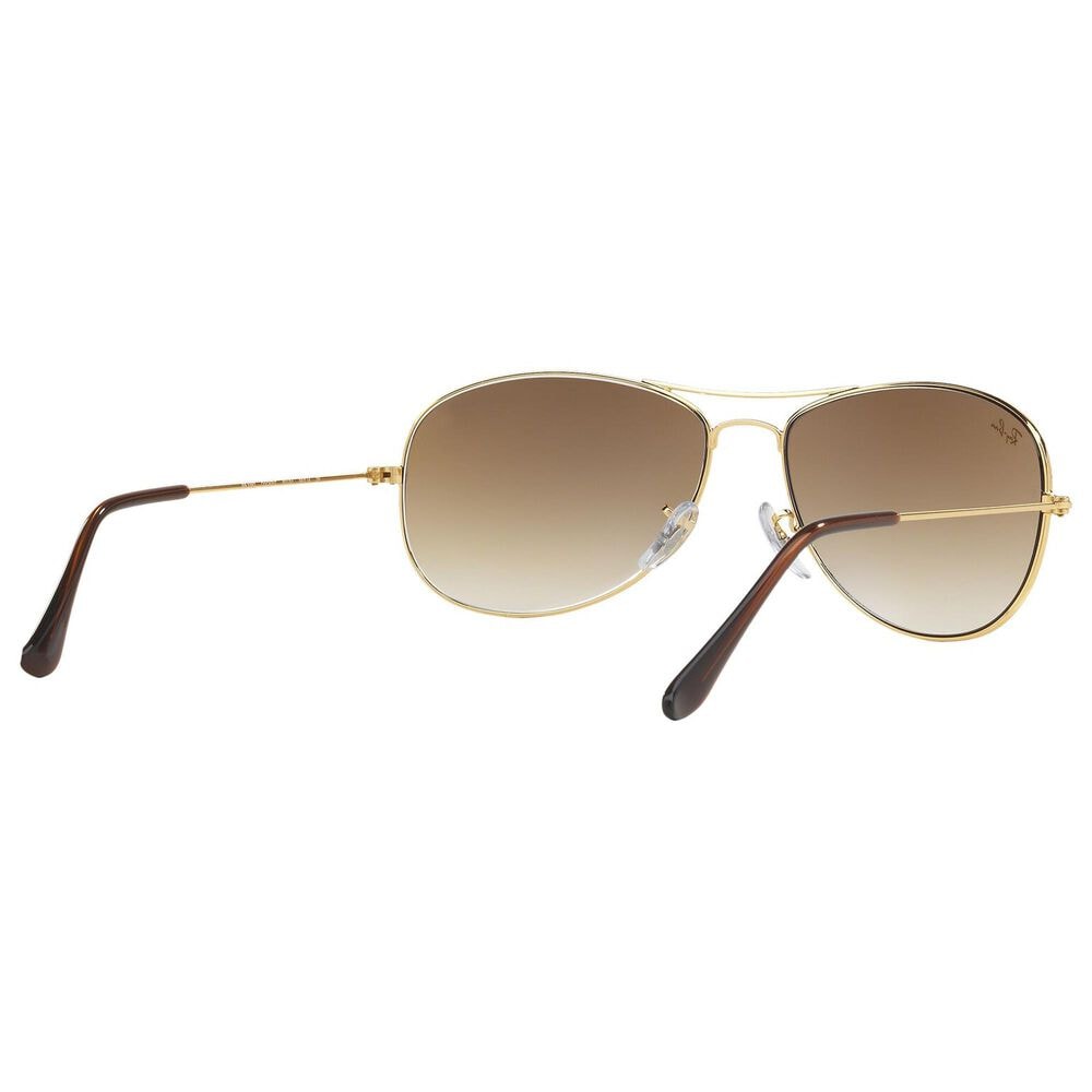 Rayban Glasses Cockpit Sunglasses with Light Brown Gradient Lenses in Polished Arista Gold, , large