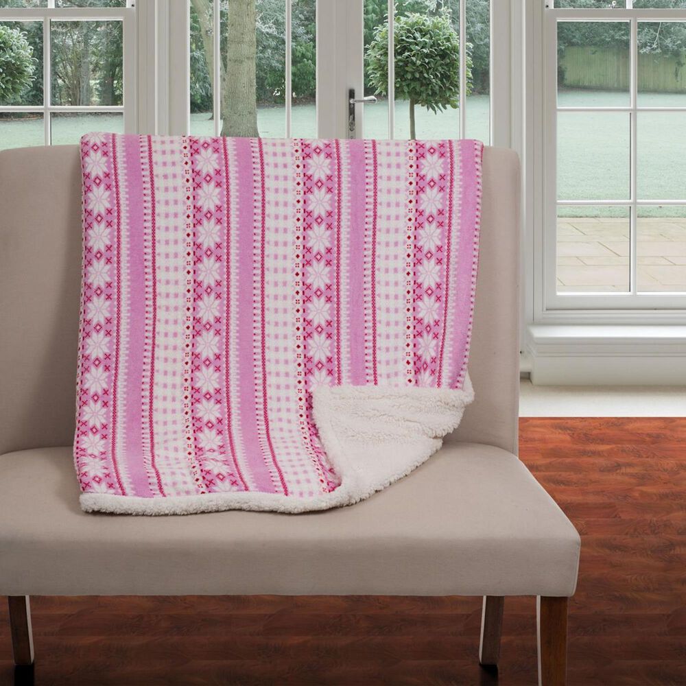 Timberlake Fleece Sherpa Throw, , large