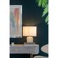A&B Home Anita Table Lamp with Collapsible Shade in White and Gold, , large
