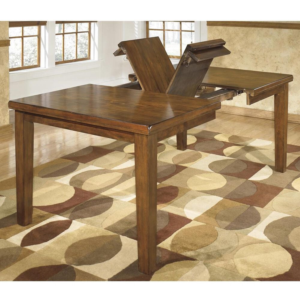 Ashley Rectangular Butterfly Extension Table in Medium Brown - Table Only, , large