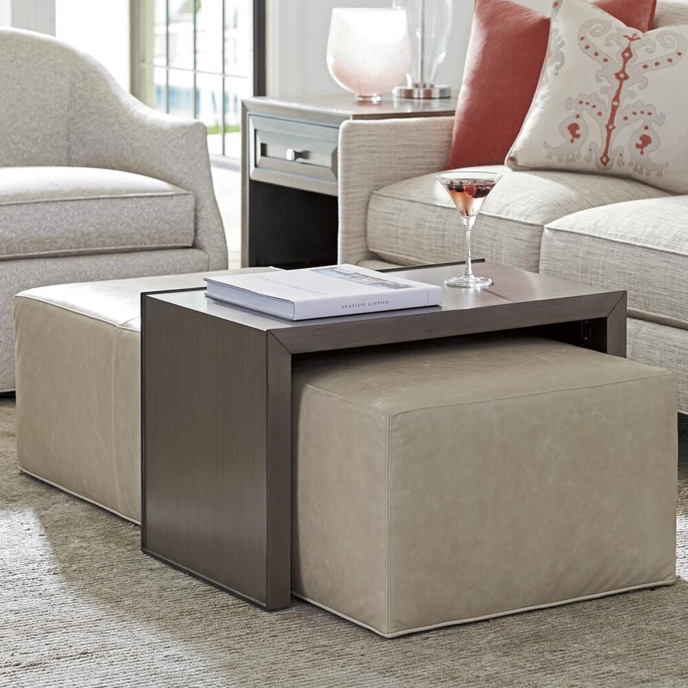 Lexington Furniture Ariana Savona Cocktail Ottoman in Taupe, , large