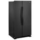 Whirlpool 22 Cu. Ft. Side-by-Side Refrigerator with Hidden Hinges in Black, , large