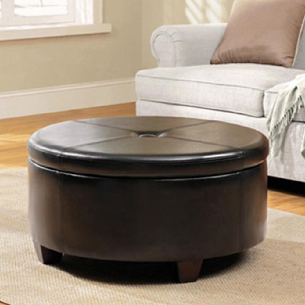 Kinfine Winston Storage Ottoman in Black, , large