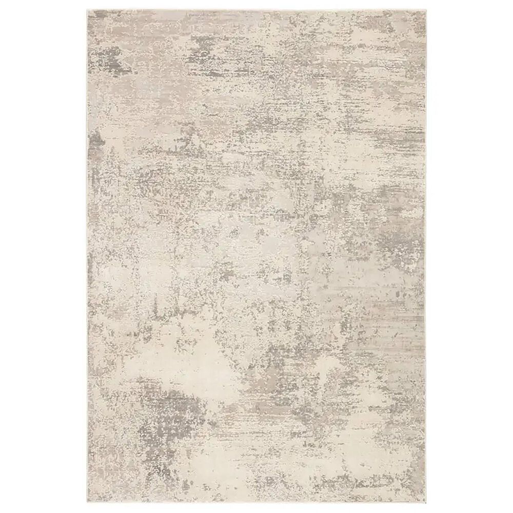 Jaipur Cirque Brixt 5"11" Round White Alyssum Area Rug, , large