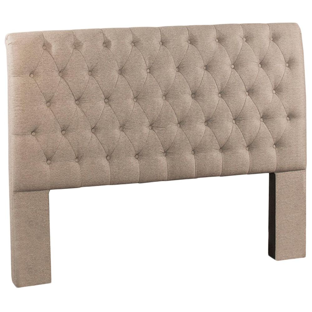 Richlands Furniture Napelton King Upholstered Headboard in Natural Herringbone, , large
