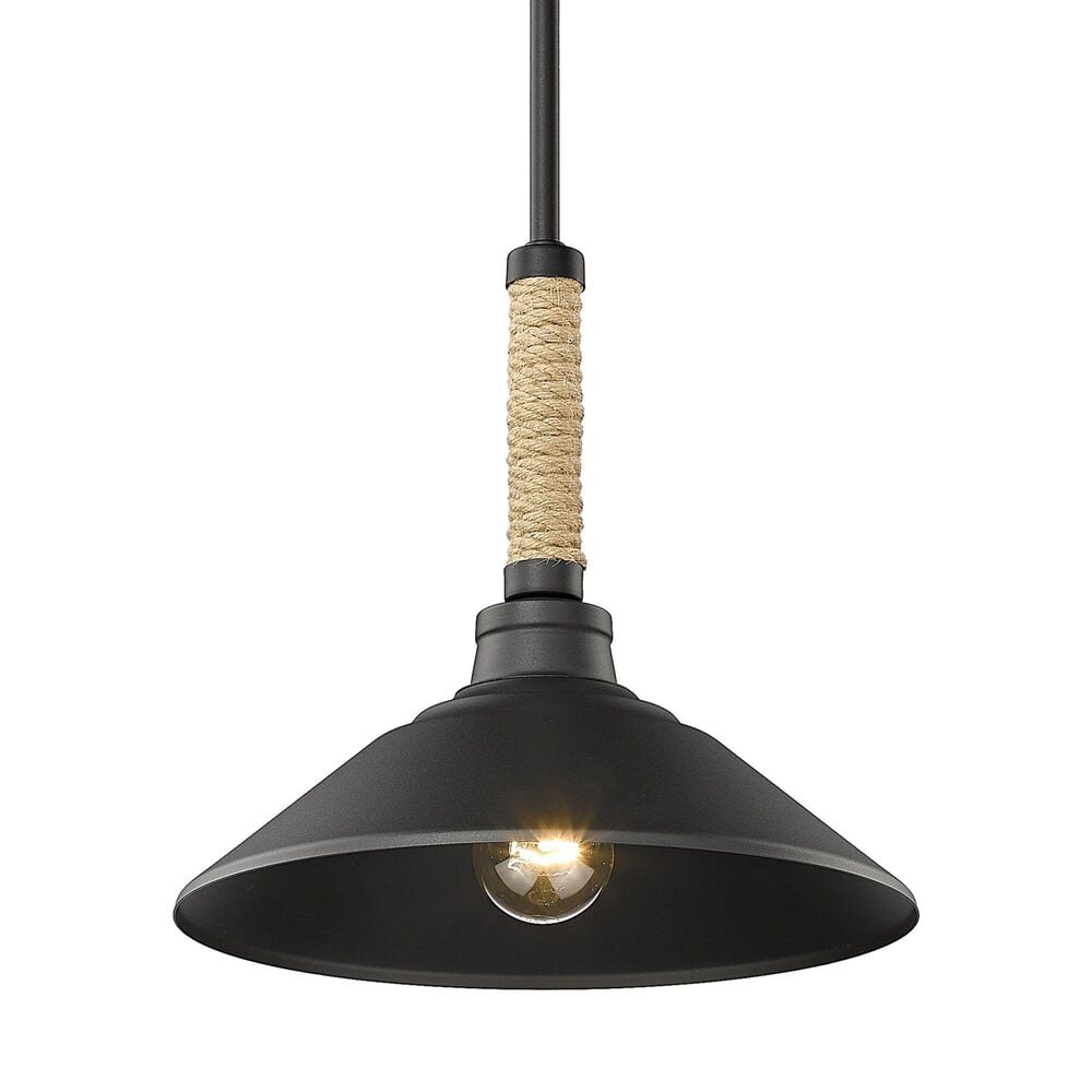 Golden Lighting Journey 1-Light Pendant in Natural Black, , large