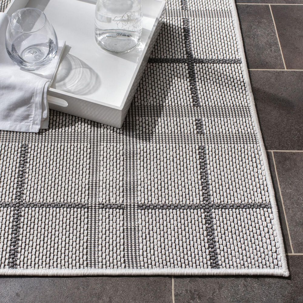 Safavieh Bermuda BMU803B 2&#39; x 10&#39; Ivory and Grey Indoor/Outdoor Performance Runner, , large