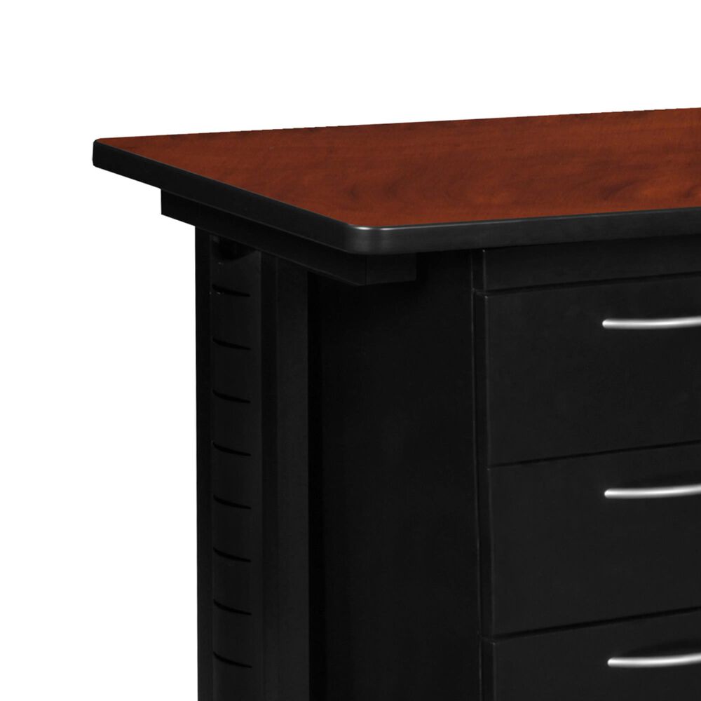 Regency Global Sourcing Fusion 72&quot; Double Pedestal L-Desk with Return in Cherry, , large