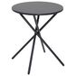 Hearth and Haven 3-Piece Outdoor Round Bistro Set with Beige Cushion in Black, , large